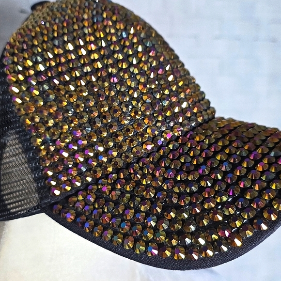 Rhinestone Cap Net Cap - Picture 6 of 6